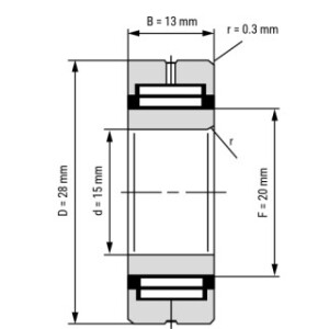 Nadellager mit Innenring NA4902 | 15 x 28 x 13 mm