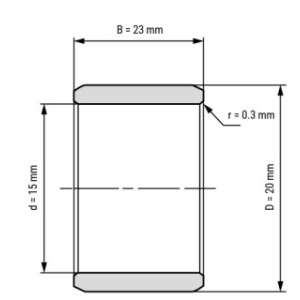 Innenring IR15 x 20 x 23 mm