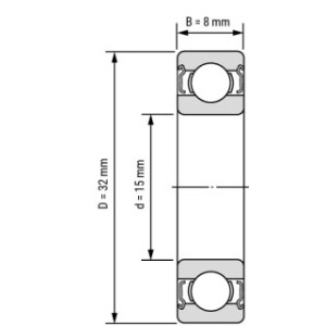 Kugellager 16002 ZZ | 15 x 32 x 8 mm