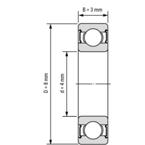 Kugellager MR 84 2RS | 4x8x3