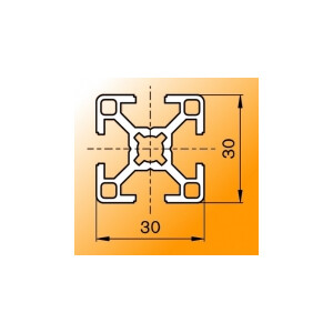 T-STAND | Aluprofil 30x30x500 B-Typ Nut 8 | Fuss