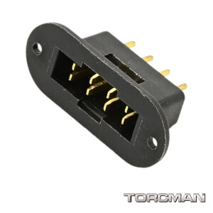 MPX-Einbau-Stecker schwarz 8 Pol-Stecker