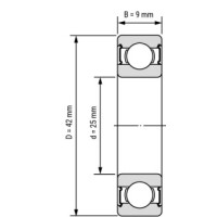 Kugellager 61905 2RS SKF | 25 x 42 x 9 mm
