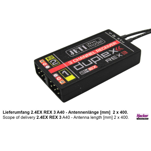 JETI DUPLEX 2.4EX Empfänger REX 3 A40