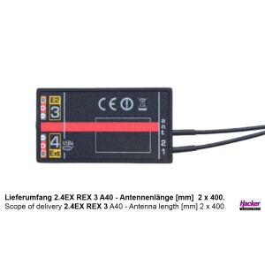 JETI DUPLEX 2.4EX Empfänger REX 3 A40