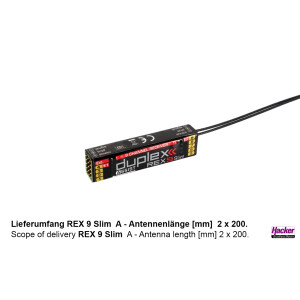 DUPLEX 2.4EX Empfänger REX 9 Slim Assist