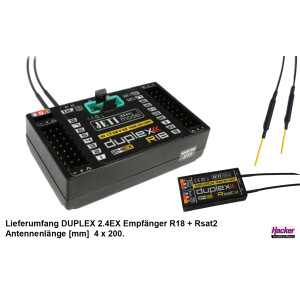 JETI DUPLEX 2.4EX Empfänger R18 + Rsat2
