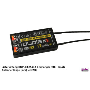JETI DUPLEX 2.4EX Empfänger R18 + Rsat2