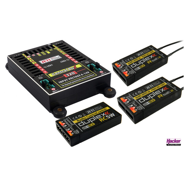 JETI DUPLEX 2.4EX Central Box 320 + 2x Rsat2 + RC Switch