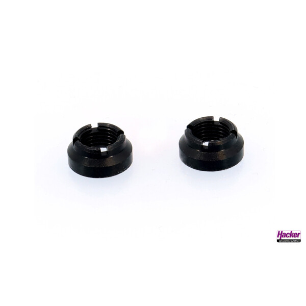 Ziermutter schwarz für DS-24II Stirnseite (2 Stück)