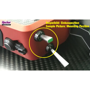 Ziermutter schwarz für DS-24II Stirnseite (2...