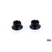 Ziermutter schwarz für DS-24 II Frontpanel (2 Stück)