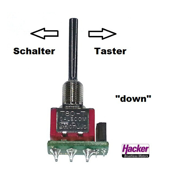 Tastschalter DOWN DS Sender DUPLEX 2,4EX