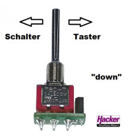 Tastschalter DOWN DS Sender DUPLEX 2,4EX