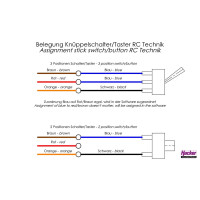 Knüppelschalter mit 3-Positionen-Schalter (schwarz)