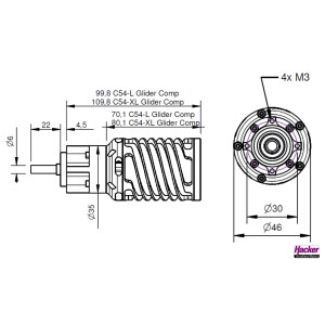 C54-1Y L Glider 6,7:1 Competition Kv 2745