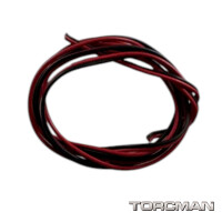 Kabel 2adrig 22AWG / 0,33qmm rot/schwarz pro Meter