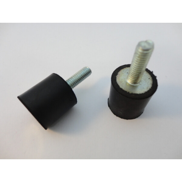 Gummi-Metall-Puffer D15 x H20 M6 x 18 Innen/Aussen