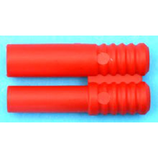 Kunststoff-Griff f&uuml;r Stecker / Buchse 4 mm rot