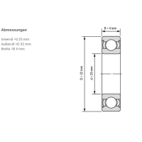Kugellager 6706 ZZ | 30 x 37 x 4 mm
